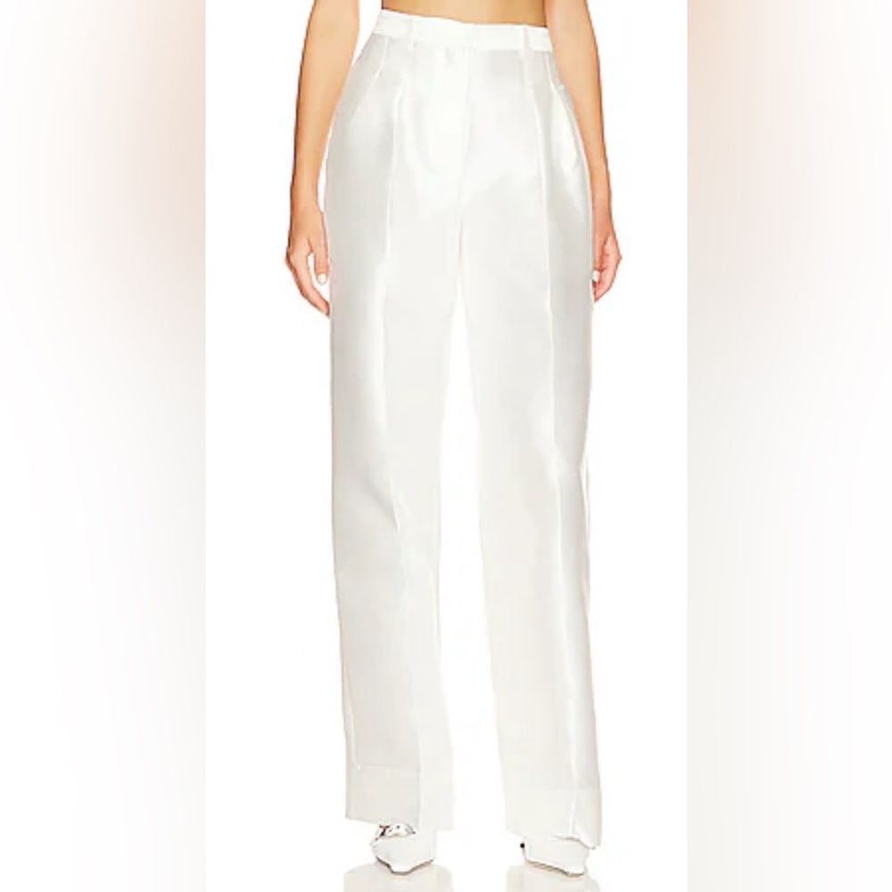 Ronny Kobo White Satin pant - Picture 3 of 4